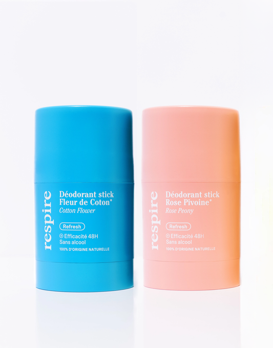 Duo Déodorant stick Fleur de Coton & Rose Pivoine