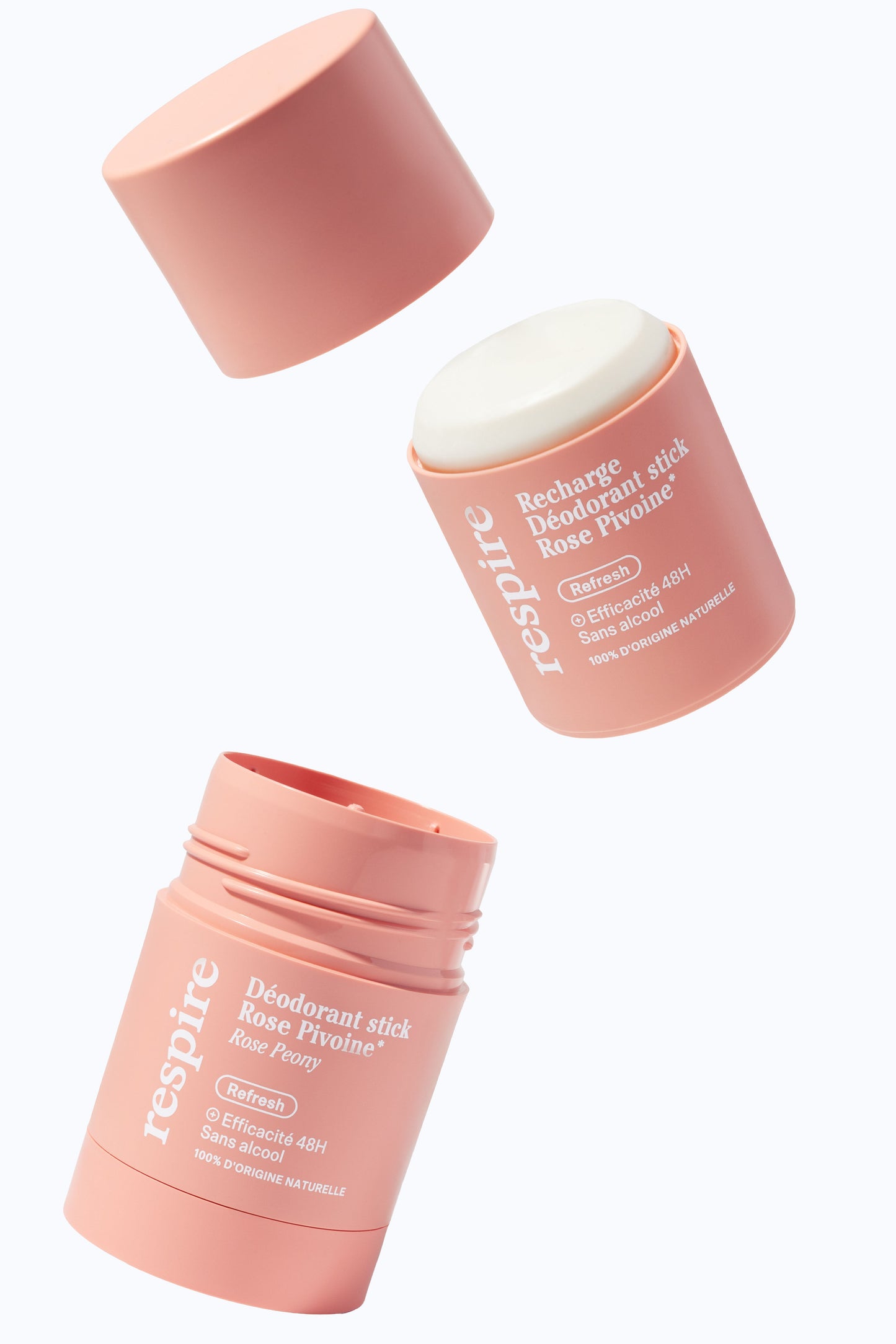 Kit Recharges Déodorant stick Rose Pivoine